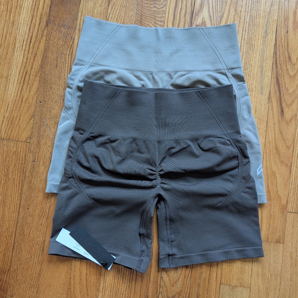 Oner Active Effortless Seamless Shorts Set - Deep Taupe, Mink